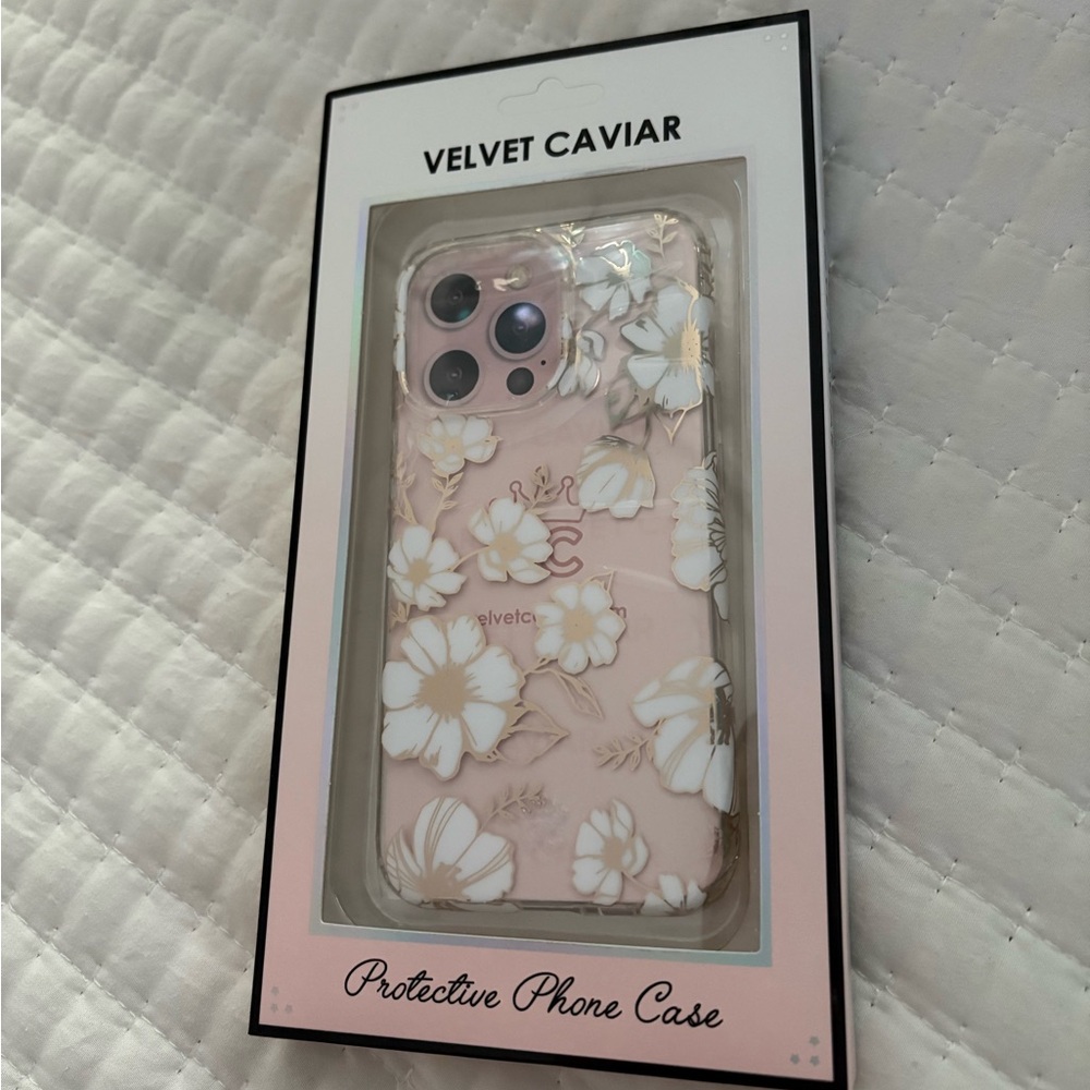 Velvet Caviar Pink Floral Protective Phone Case (13 PRO)